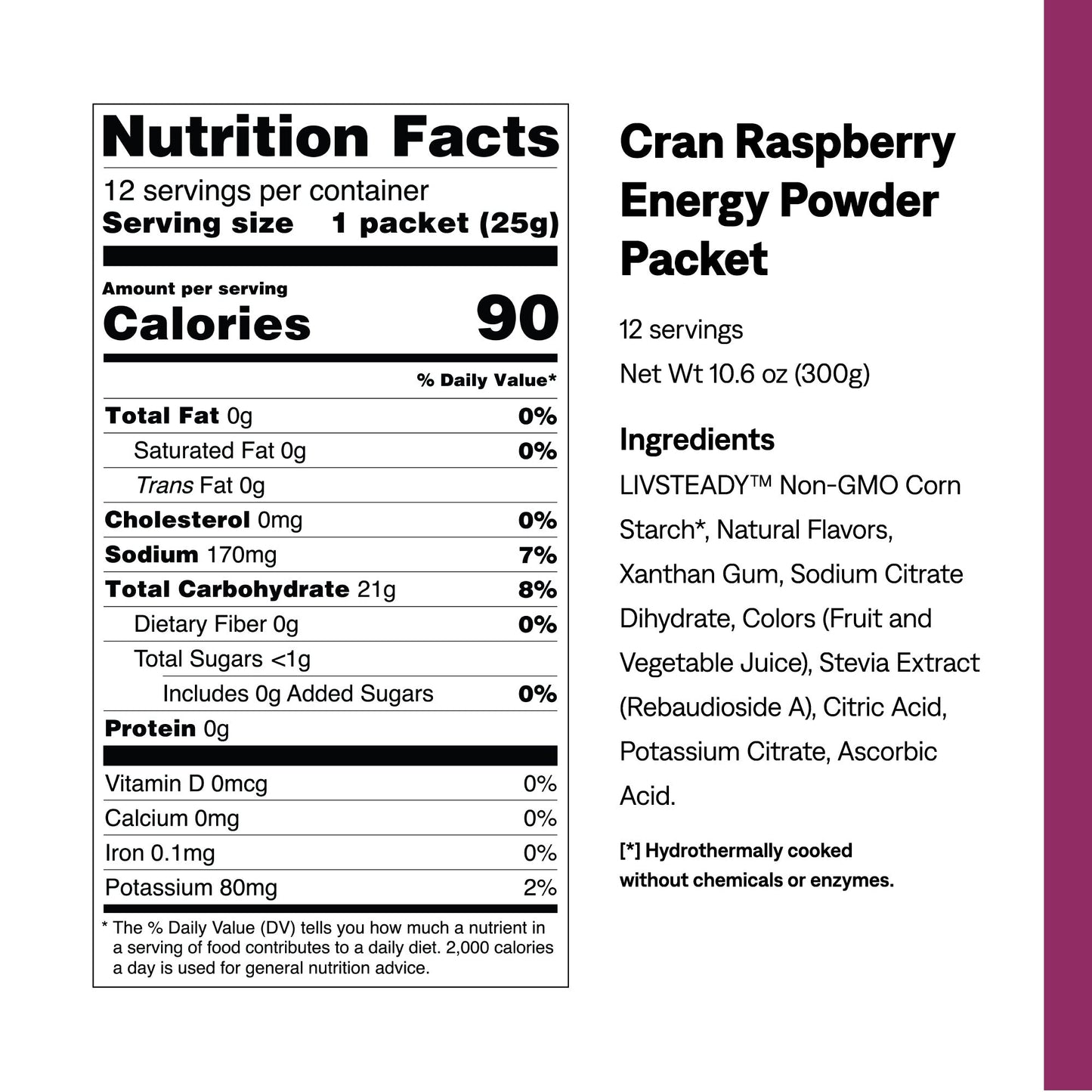 Cran Raspberry Energy Powder Packets