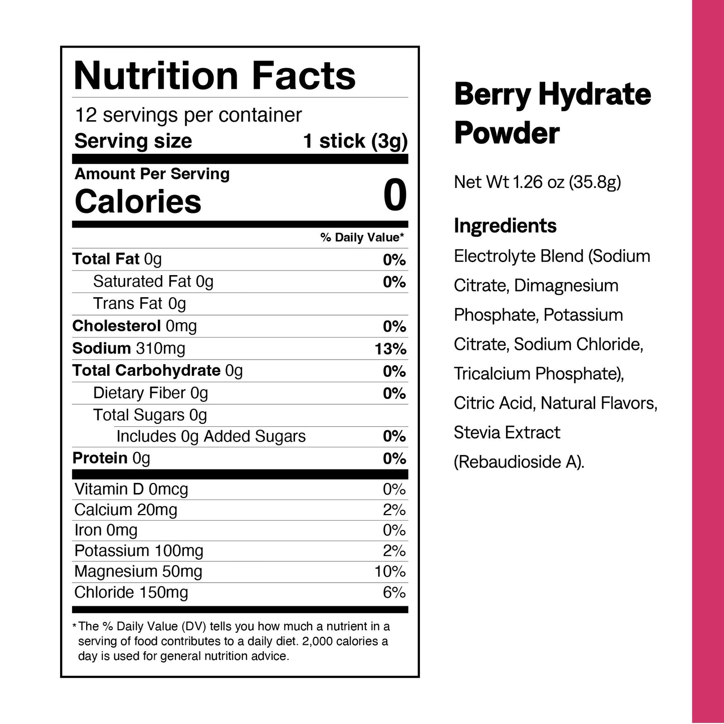Berry Hydrate Electrolyte Packets