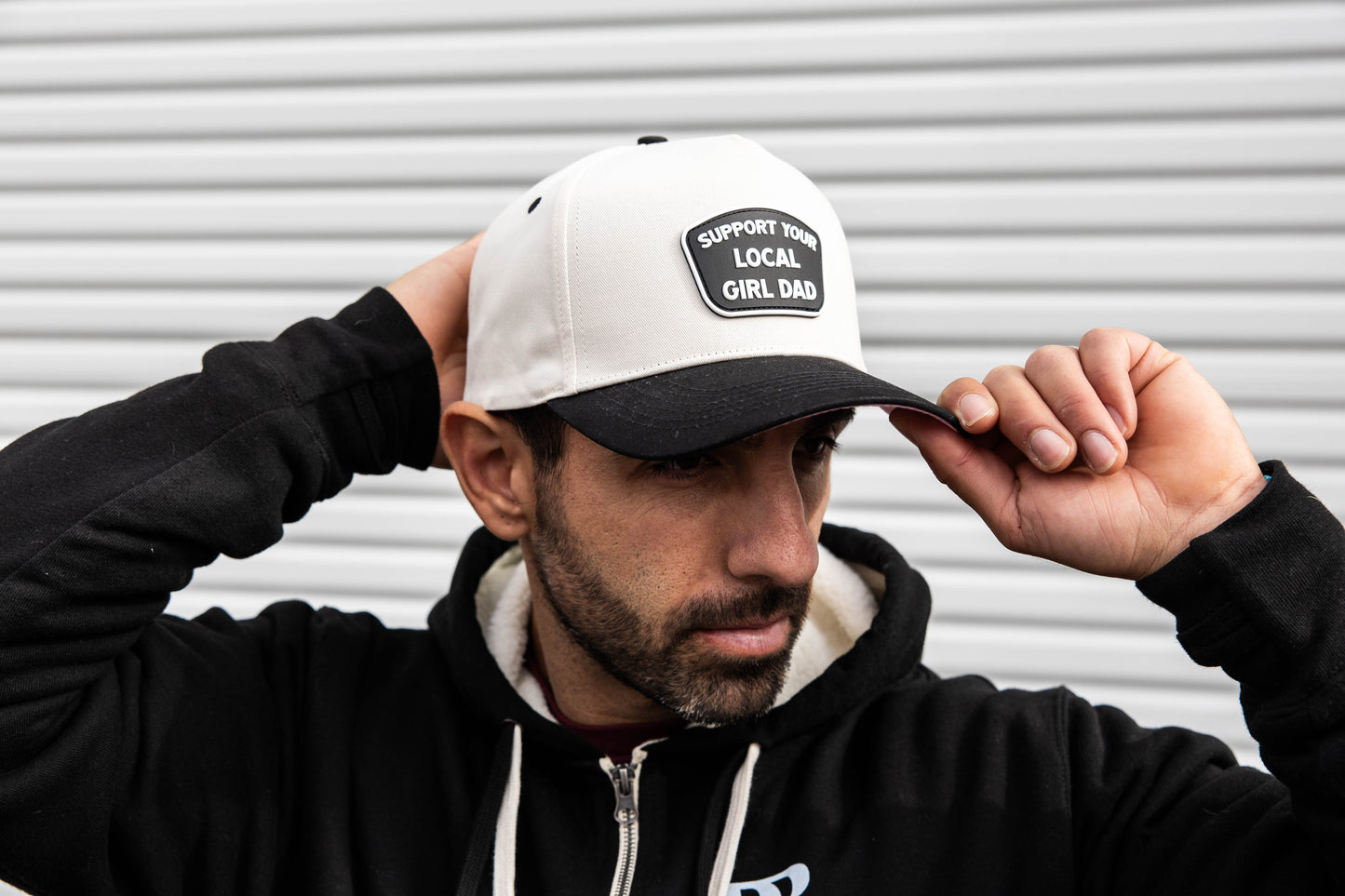 DadBod Support Your Local Girl Dad 5-Panel (Cream/Black)