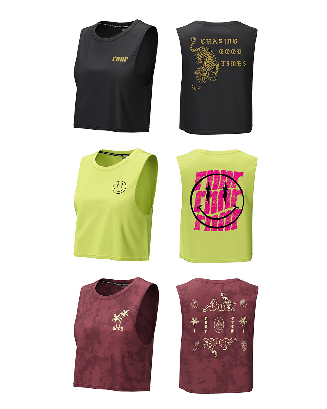 rnnr | Women's Muscle Tee: Sunny Lime
