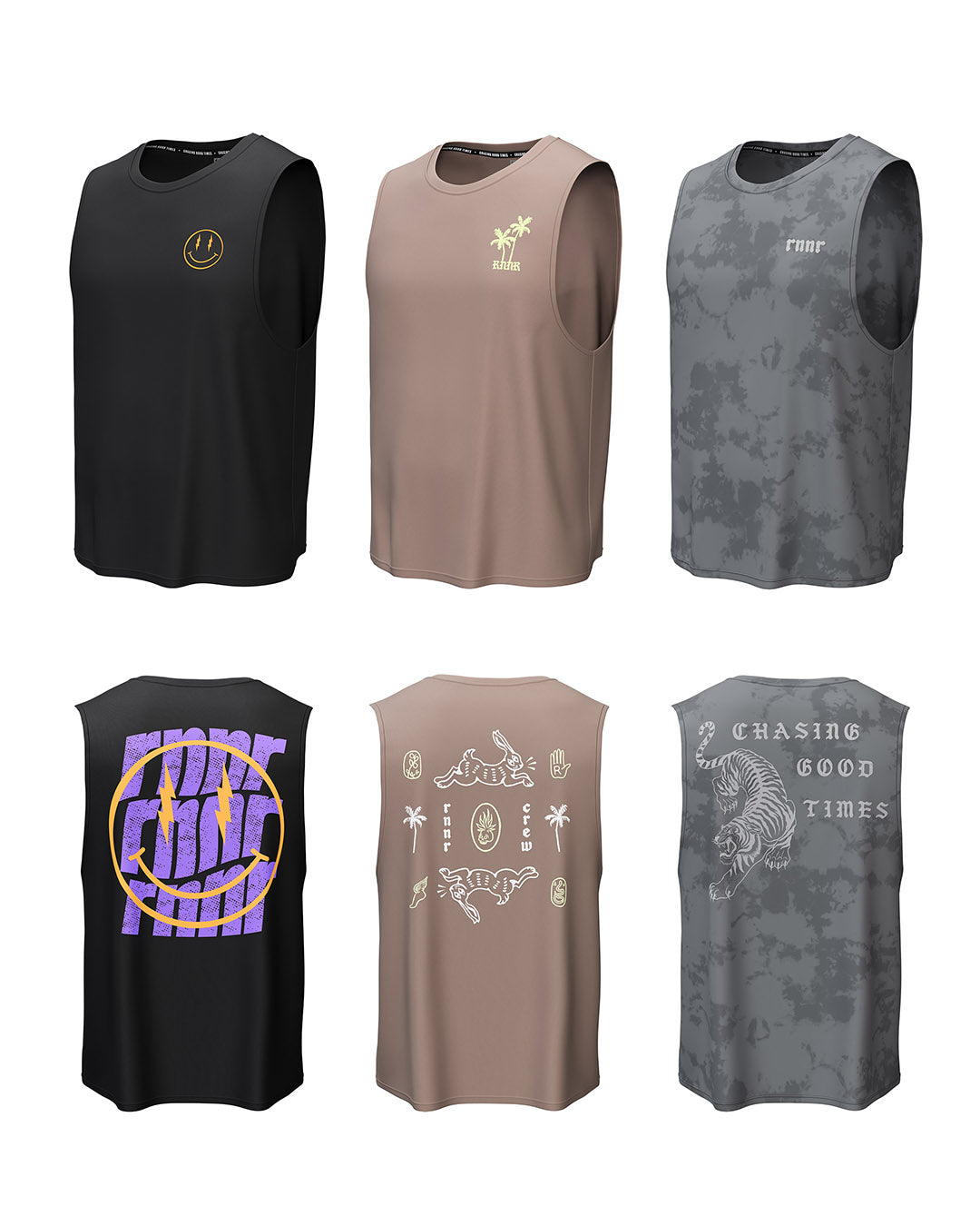 rnnr | Men's Muscle Tee- Smoked Pearl