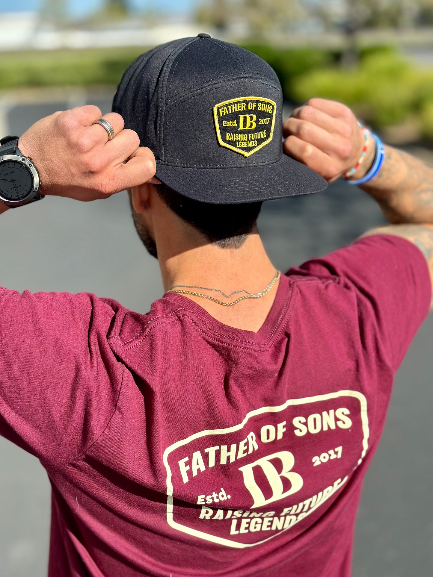 DadBod Premium Active Father Of Sons Patch Hat (Black)