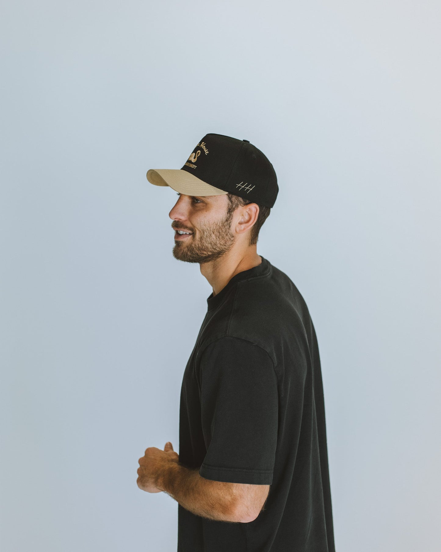 Huega House | Vintage Swan | Khaki & Black Hat