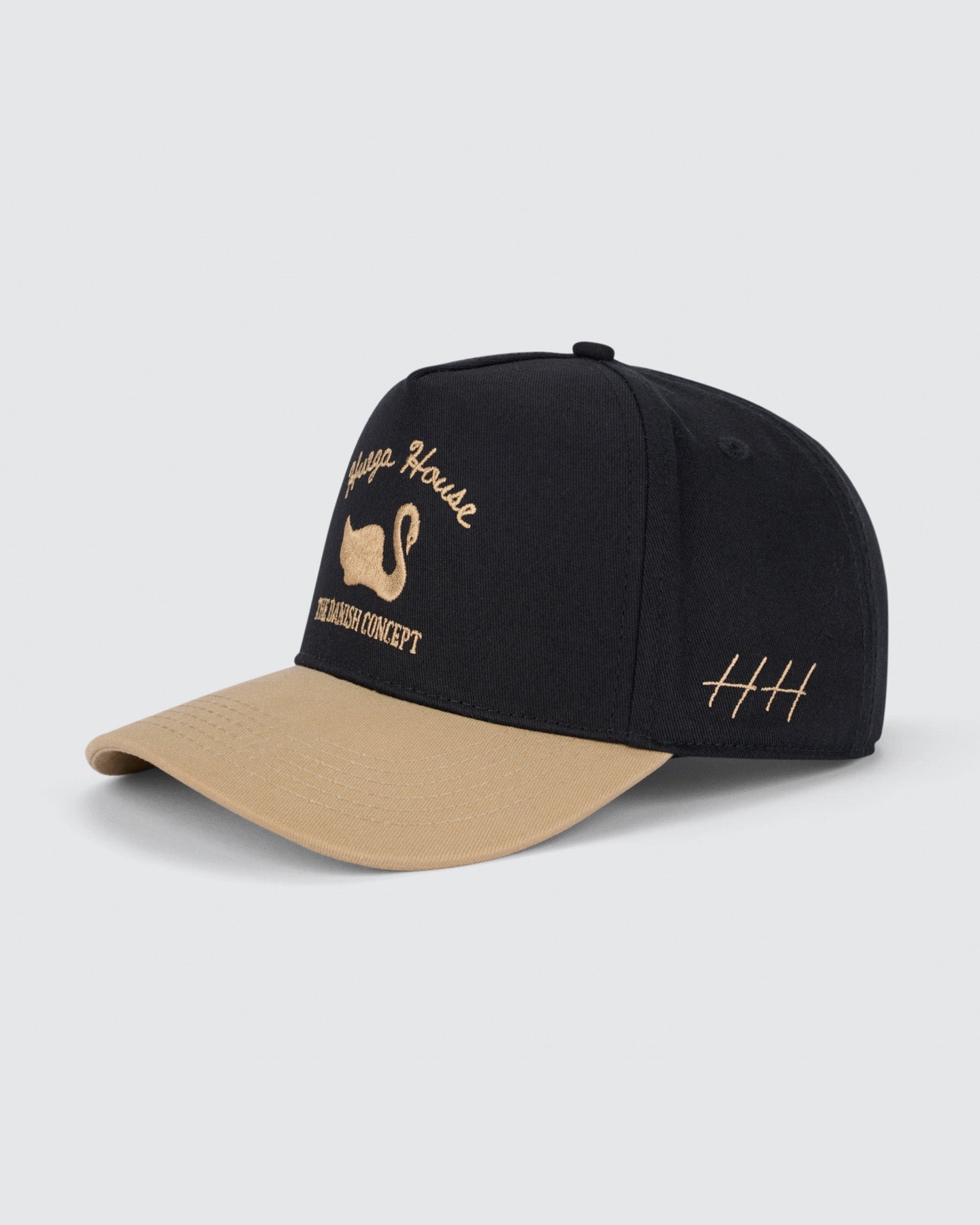 Huega House | Vintage Swan | Khaki & Black Hat