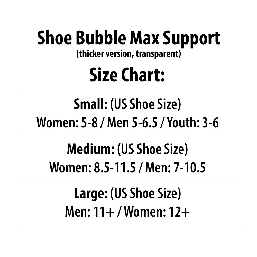Shoe Bubble micro-size Max Support Orthotic (washable/re-usable)
