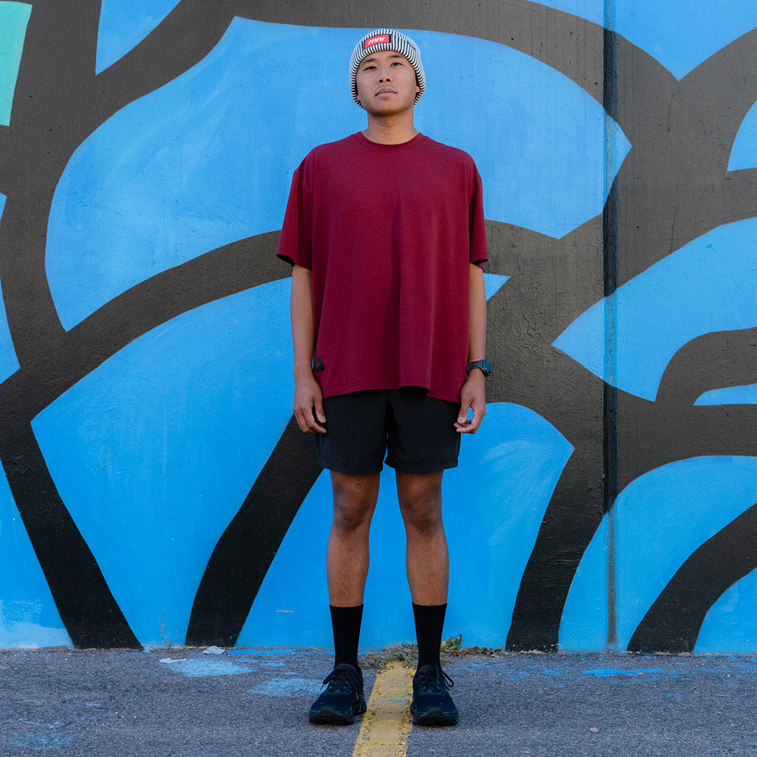rnnr | Men's Running Tee- Cabernet