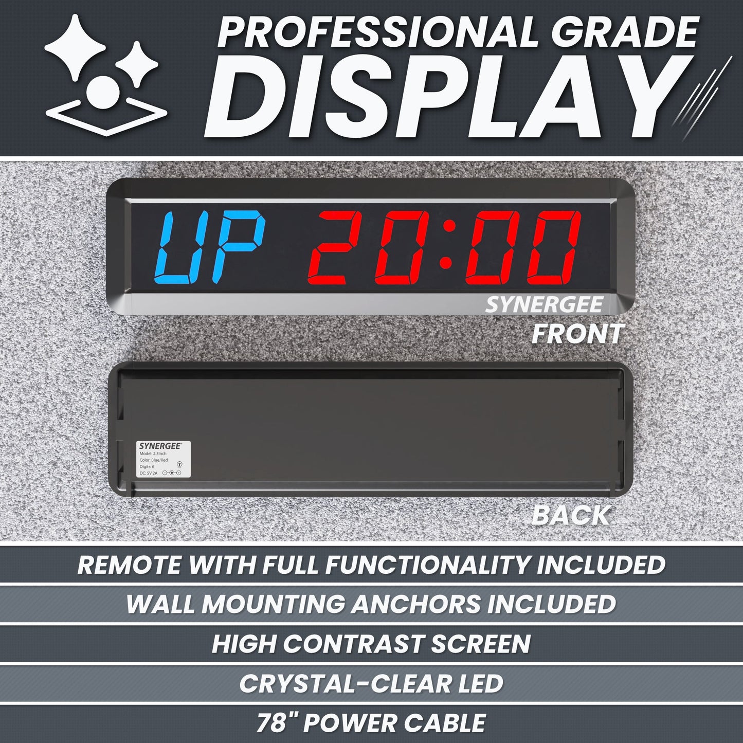 Synergee Programmable Interval Gym Timer
