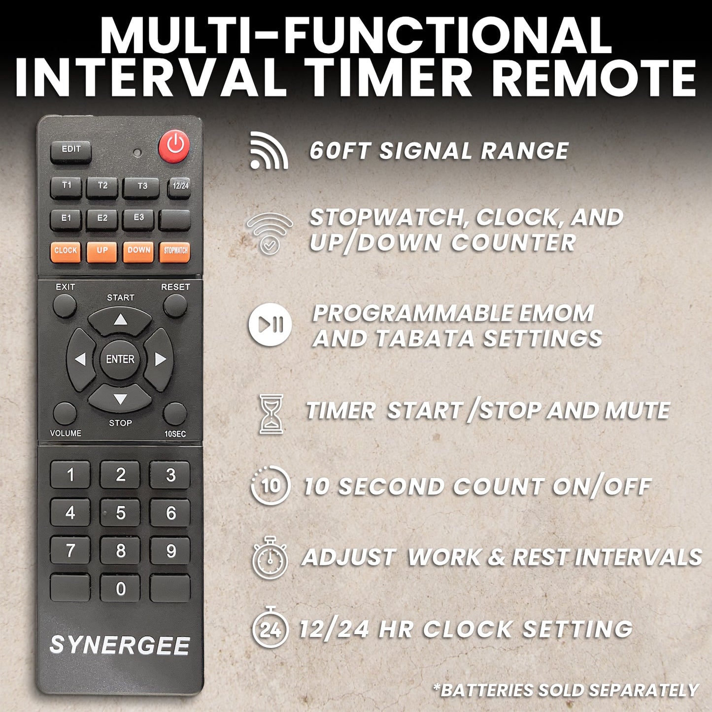 Synergee Programmable Interval Gym Timer