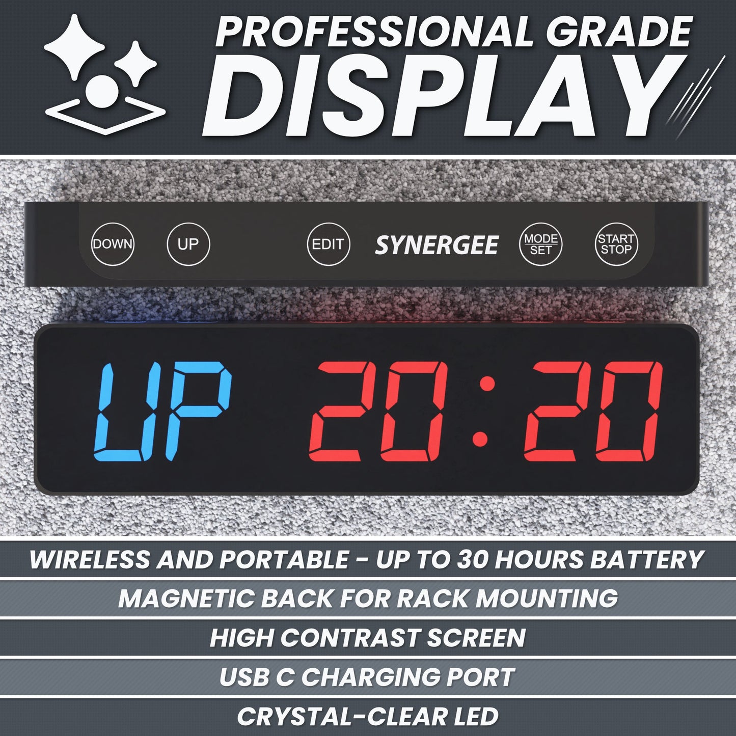 Synergee Programmable Interval Gym Timer