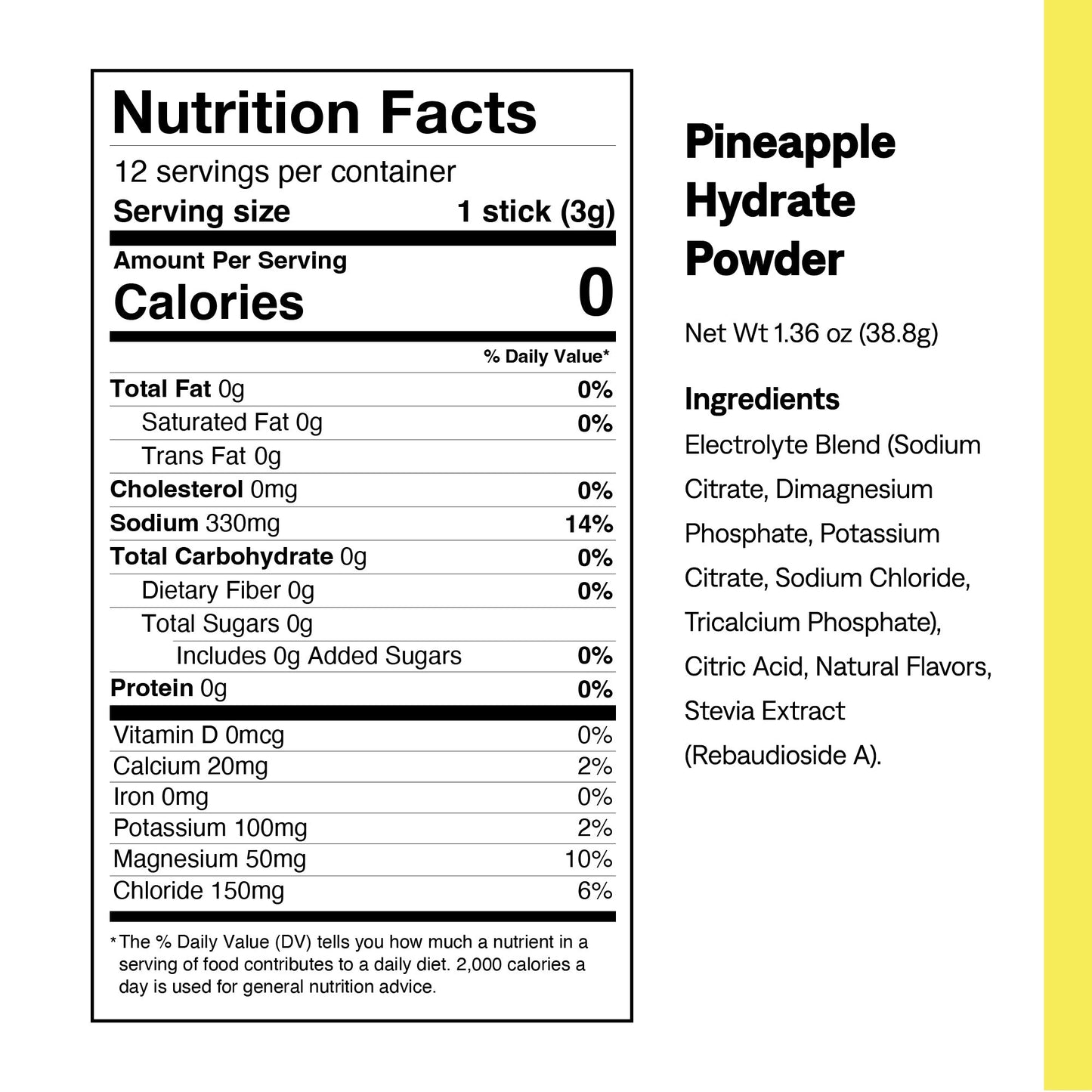 Pineapple Hydrate Electrolyte Packets