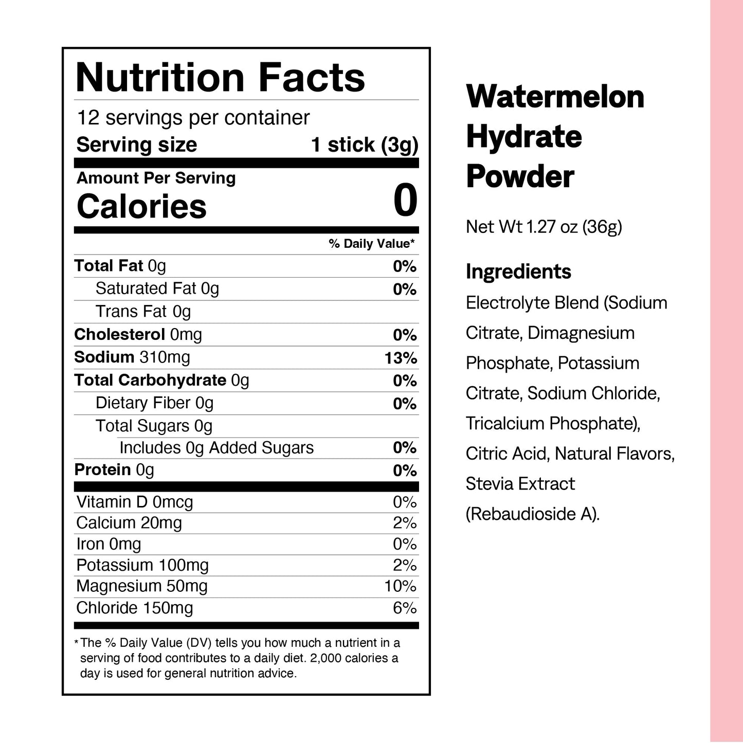 Watermelon Hydrate Electrolyte Packets