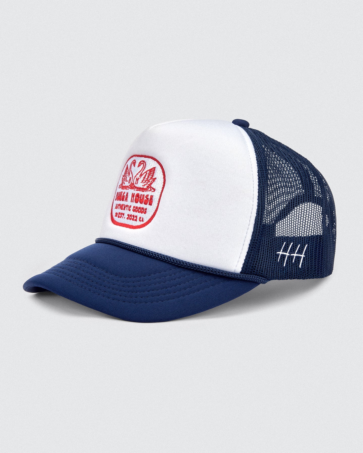 Double Swan | Navy Blue & White