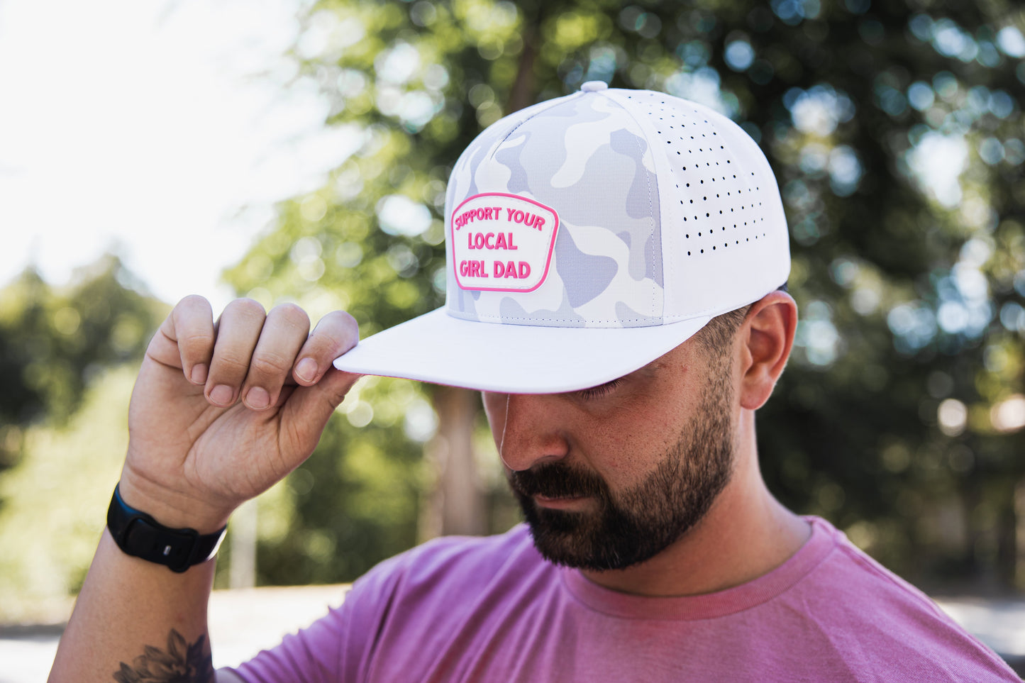 DadBod Premium Active Support Your Local Girl Dad PVC Patch Hat