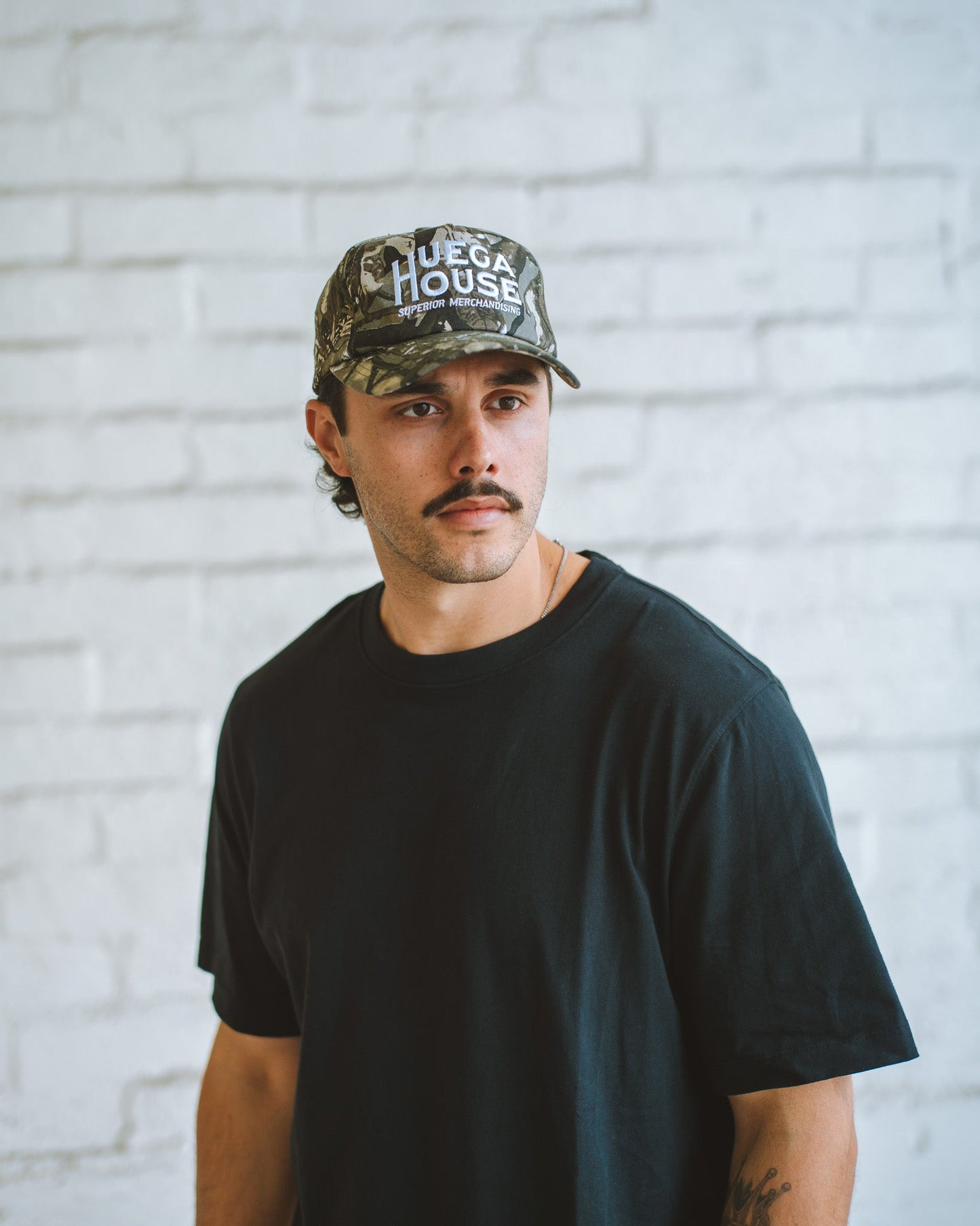 Huega House | Woodland | Dark Camo Mid Profile Hat
