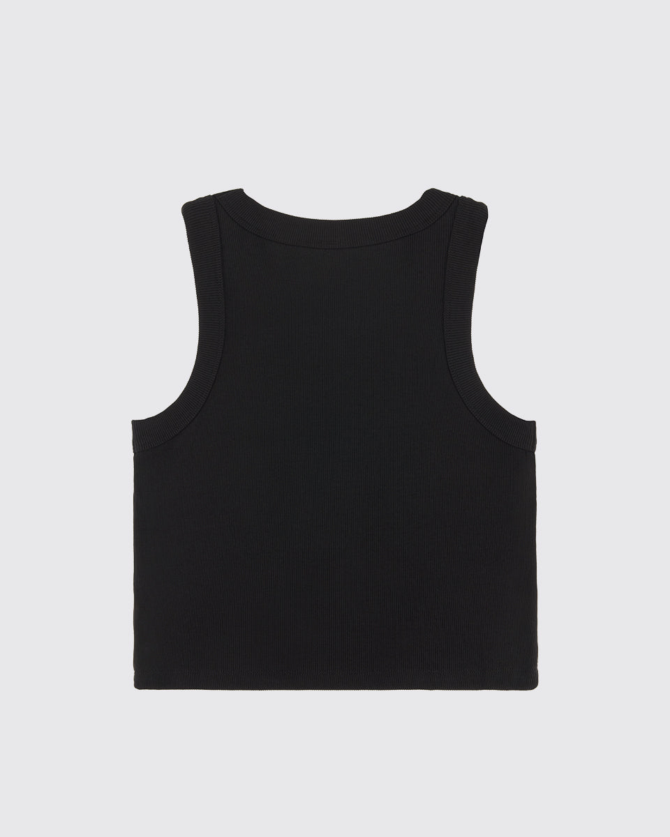 Organic Crop Tank | Black