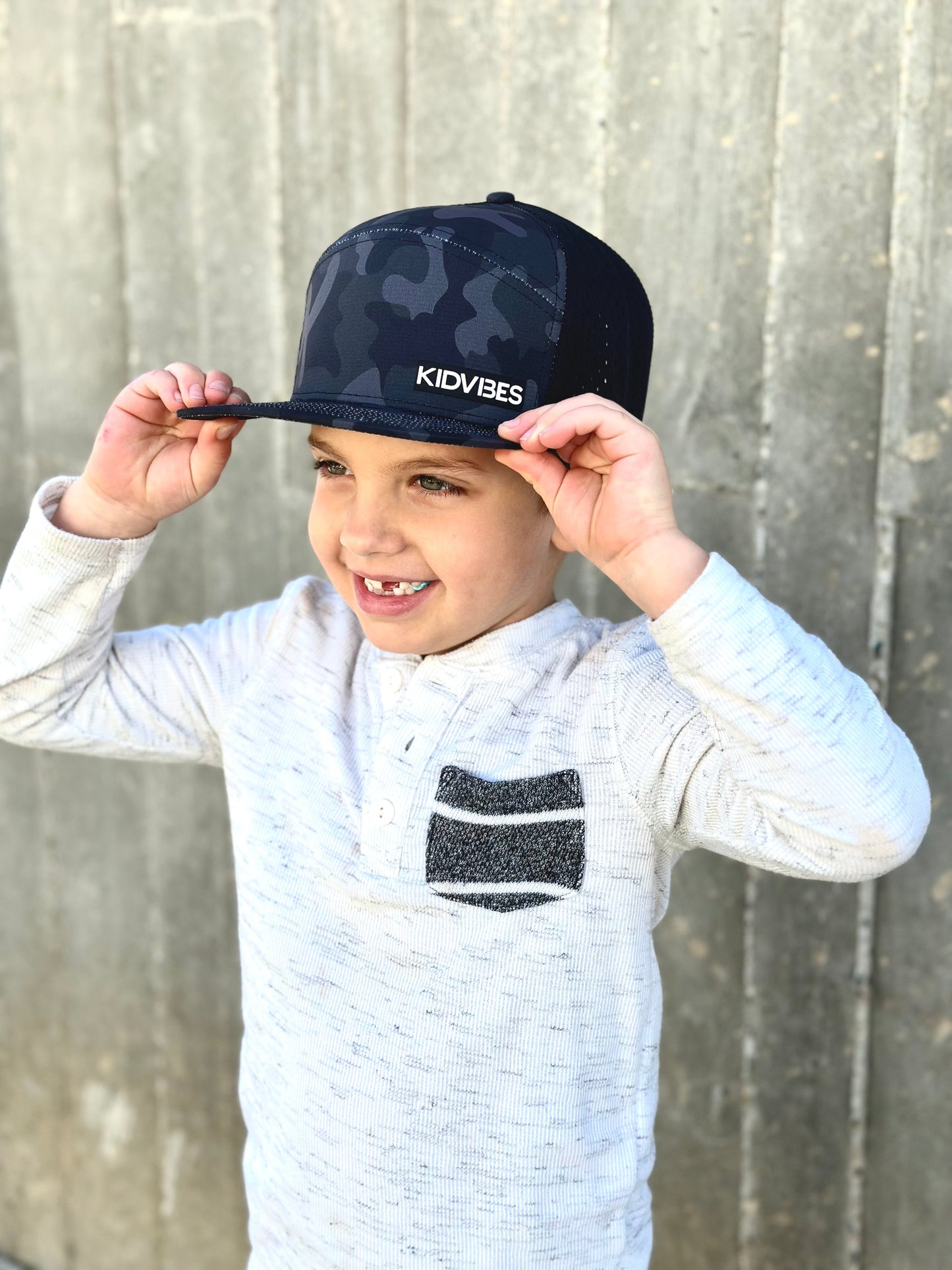 DadBod Premium Active 6-Panel KidVibes Hat (Multicam Black)