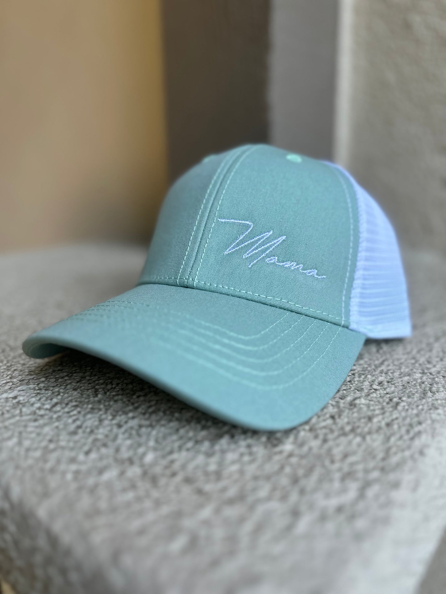 DadBod | Sea Foam/White Mesh Mama Hat DadBod