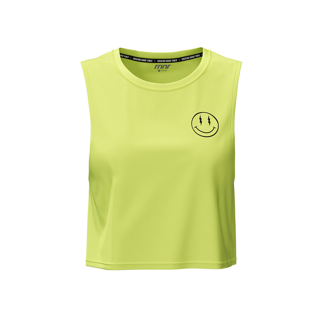rnnr | Women's Muscle Tee: Sunny Lime