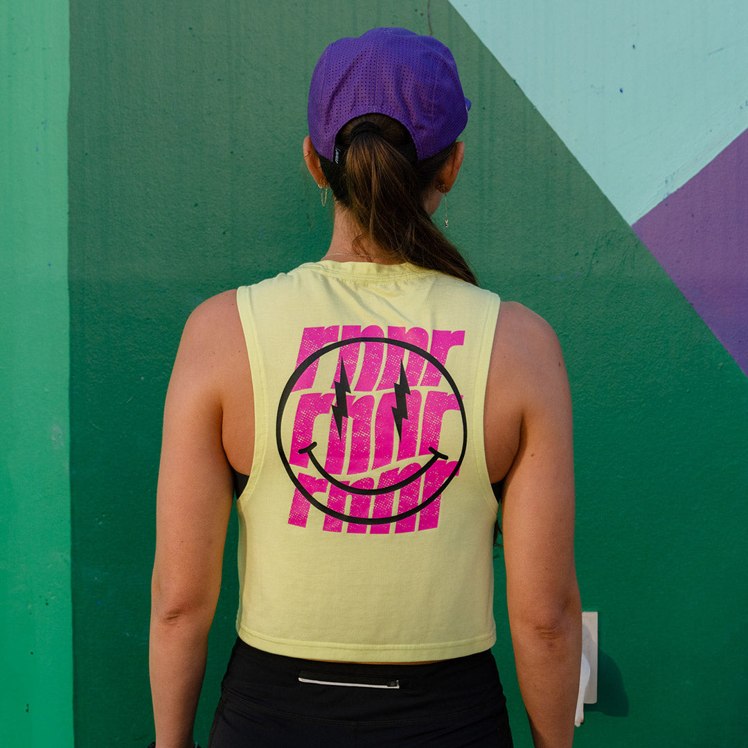 rnnr | Women's Muscle Tee: Sunny Lime