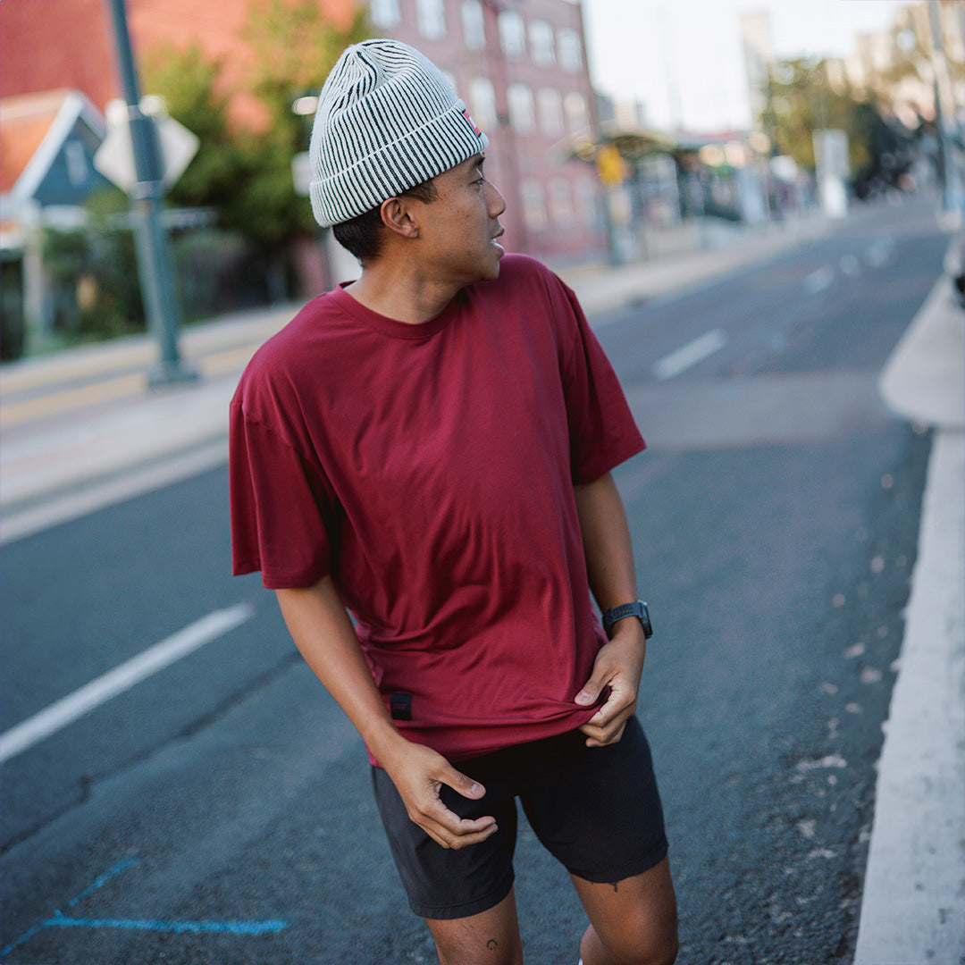 rnnr | Men's Running Tee- Cabernet