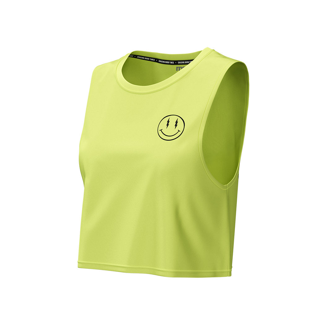 rnnr | Women's Muscle Tee: Sunny Lime