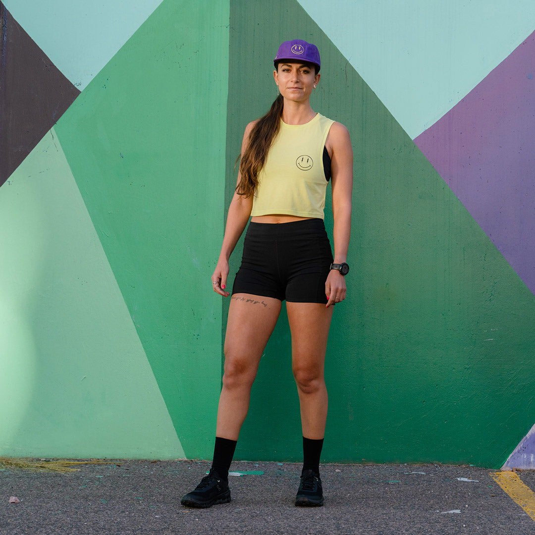 rnnr | Women's Muscle Tee: Sunny Lime