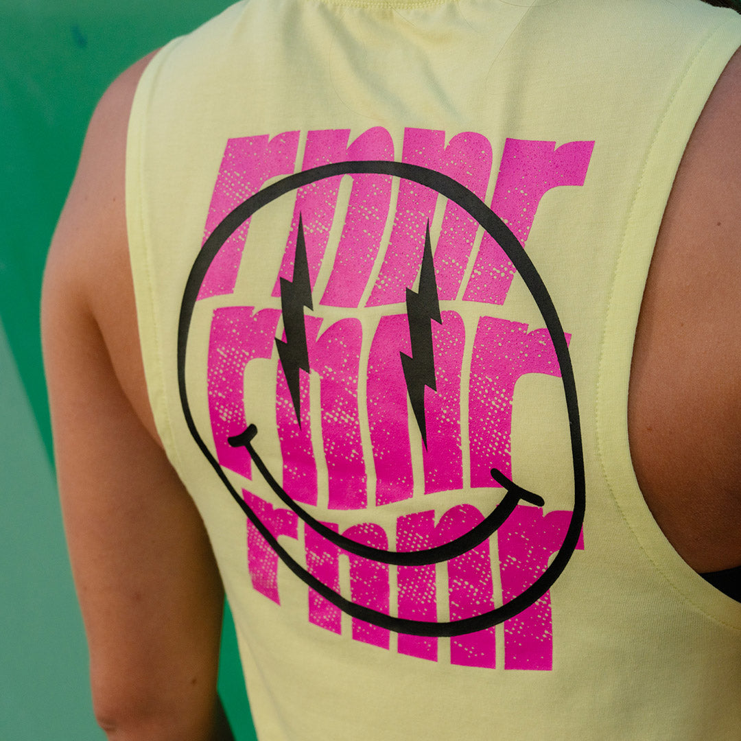 rnnr | Women's Muscle Tee: Sunny Lime