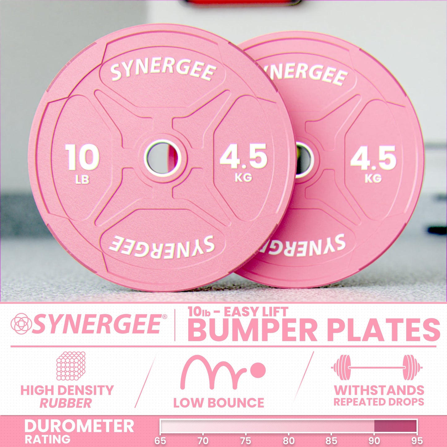 Synergee Pink EZ Grip Bumper Plates